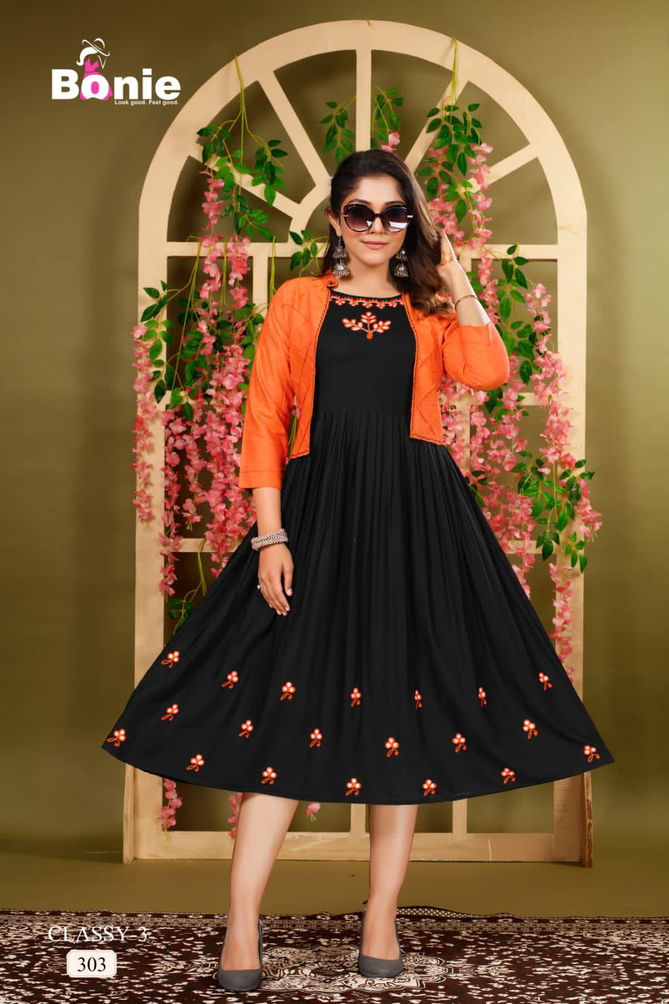 Bonie Classy 3 Wholesale Party Wear Kurtis Catalog